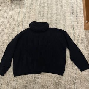 DKNY navy wool turtleneck